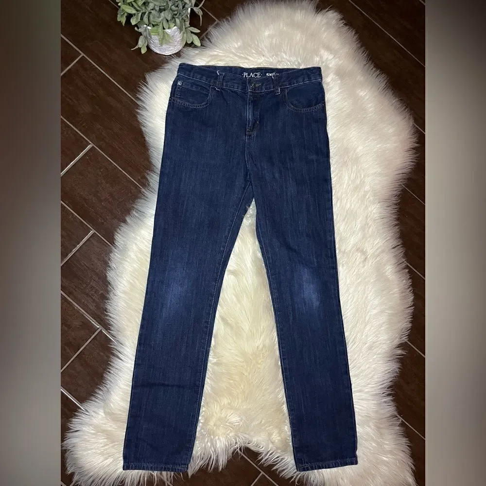 Children’s Place dark denim skinny jeans sz 14